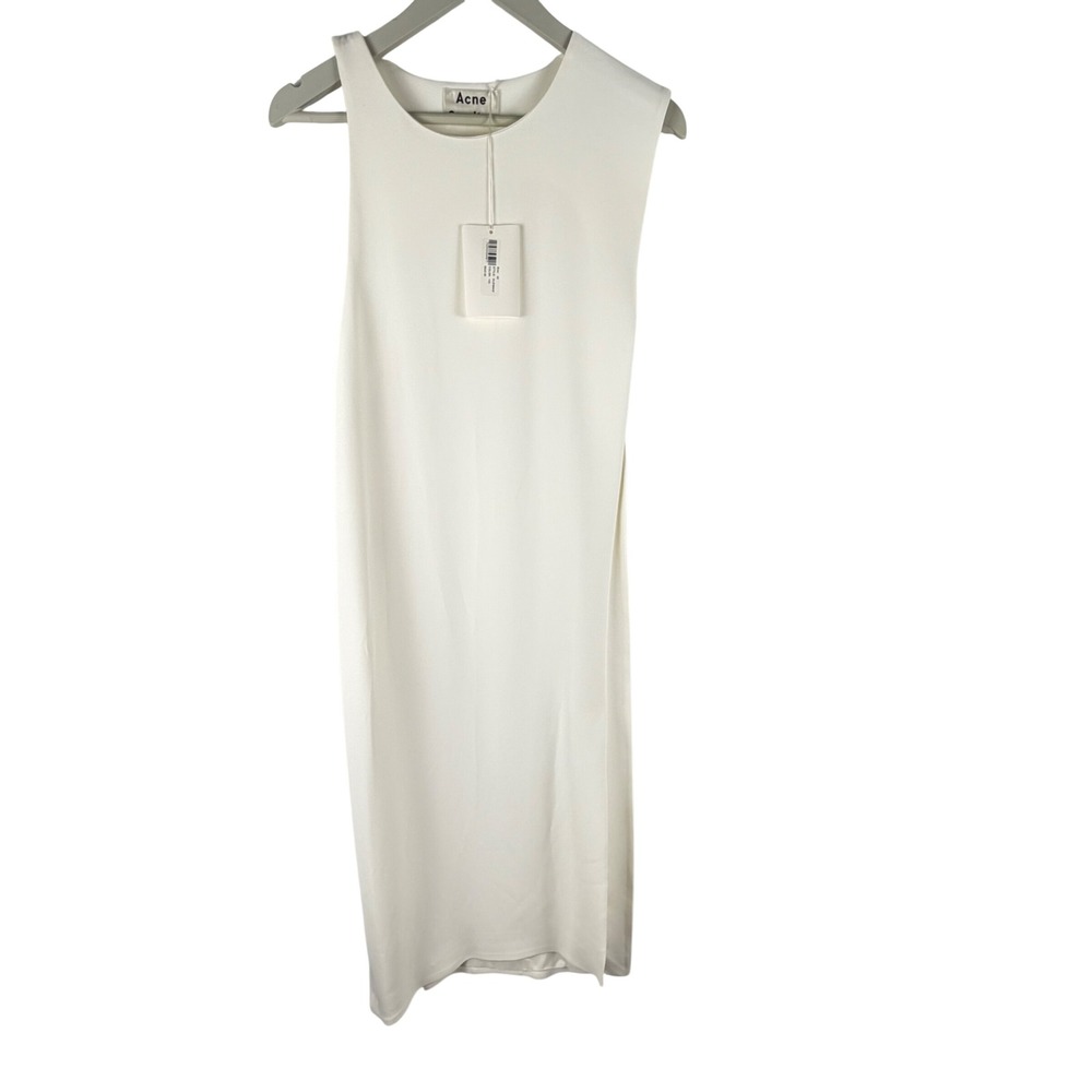 NWT Acne‎ Studios Glennas Sz 10 White Open Sided Tunic Avant Garde Asymmetrical